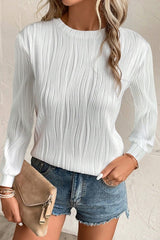 Wavy Long Sleeve Top
