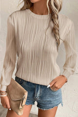 Wavy Long Sleeve Top