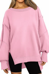 Quilted Patchwork Exposed Seam Sweatshirt