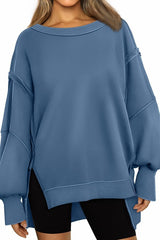 Quilted Patchwork Exposed Seam Sweatshirt