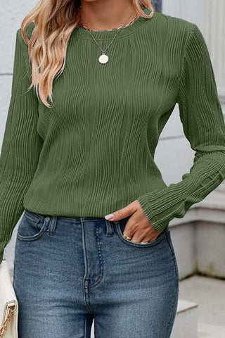 Wavy Textured Pullover