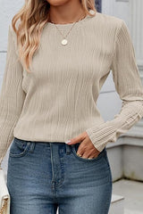Wavy Textured Pullover
