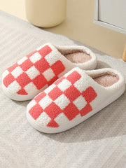 Checkered Cotton Slippers