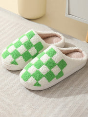 Checkered Cotton Slippers