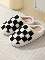 Checkered Cotton Slippers