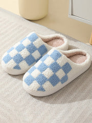 Checkered Cotton Slippers