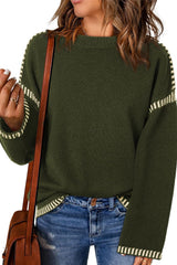 Knitted Spliced Thread Sweater