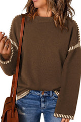 Knitted Spliced Thread Sweater