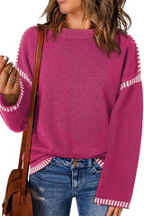 Knitted Spliced Thread Sweater