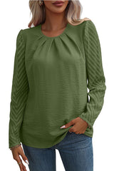 Pleated  Chiffon Top