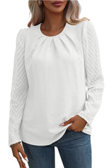 Pleated  Chiffon Top