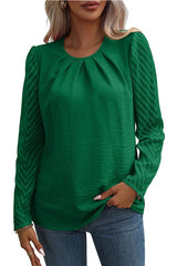 Pleated  Chiffon Top