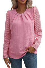 Pleated  Chiffon Top
