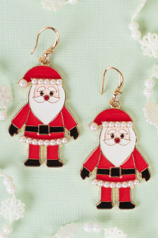 Santa Claus Pearl Earrings