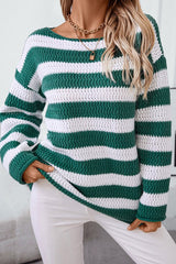 Round Neck Stripe Sweater