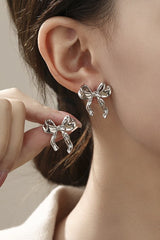 Enamel Bow Earrings