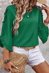 Round Neck 3/4 Sleeve Top