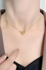 Bowknot Pendant Plated Choker