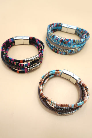 Magnetic Buckle Boho Multi Layer Bracelet
