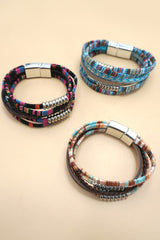 Magnetic Buckle Boho Multi Layer Bracelet