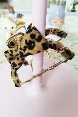 Leopard Bow Claw Clip