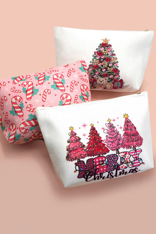 Travel Christmas Cosmetic Makeup Pouch Bag