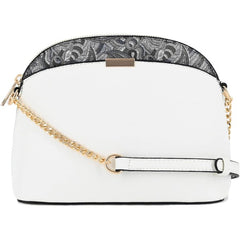 Paisley Accent Dome Crossbody Bag With Chain Strap