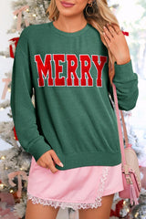 MERRY Graphic Long Sleeve Loose Top