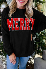MERRY Graphic Long Sleeve Loose Top