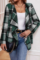 Plaid Ruffle Jacket