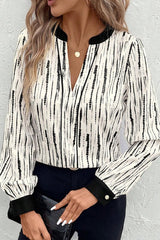 Autumn Abstract Long-sleeve Blouse