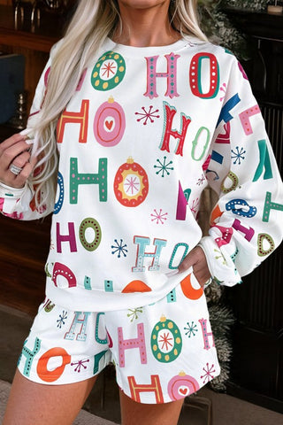 Embellised Letter Graphic 2pcs Lounge Set