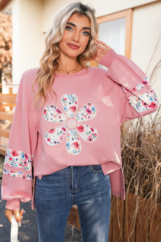 Flower Patchwork Sweatshirt