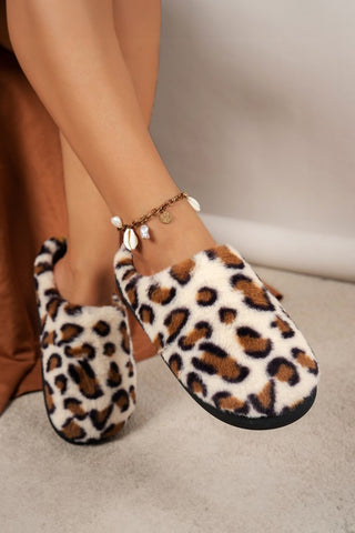 Leopard Plush Slippers