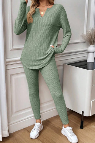 Long Sleeve V-Neck Lounge Set