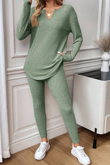 Long Sleeve V-Neck Lounge Set