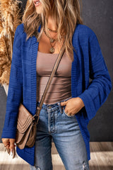 Solid Color Open Front Pocket Cardigan