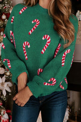 Candy Cane Drop Shoulder Sweater