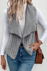 Fluffy Collared Vest