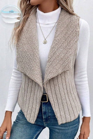 Fluffy Collared Vest