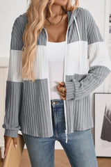 Zip Hooded Cardigan