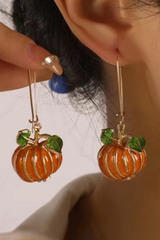 3D Pumpkin Dangle Earrings