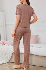 3 Piece Lounge Set Cardigan Top Pants