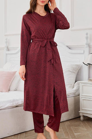 3 Piece Lounge Set Cardigan Top Pants