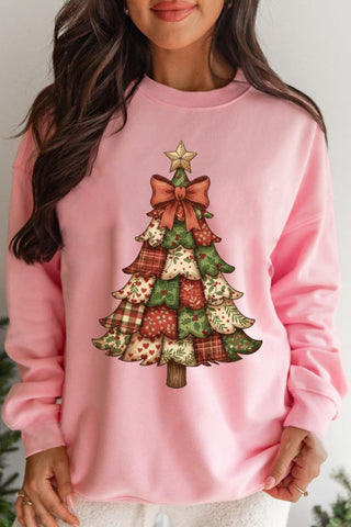 Pink Christmas Tree Sweatshirt