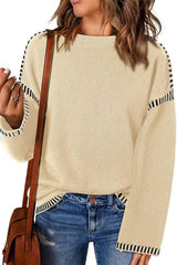 Knitted Spliced Thread Sweater