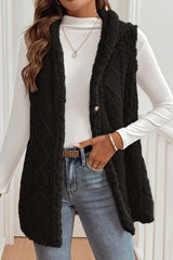 Plush Hooded Sleeveless Vest
