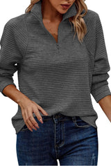 Zip Front Collar Top