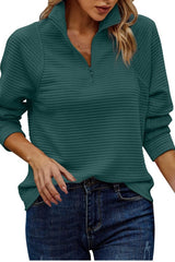 Zip Front Collar Top