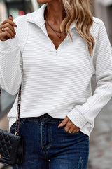 Zip Front Collar Top
